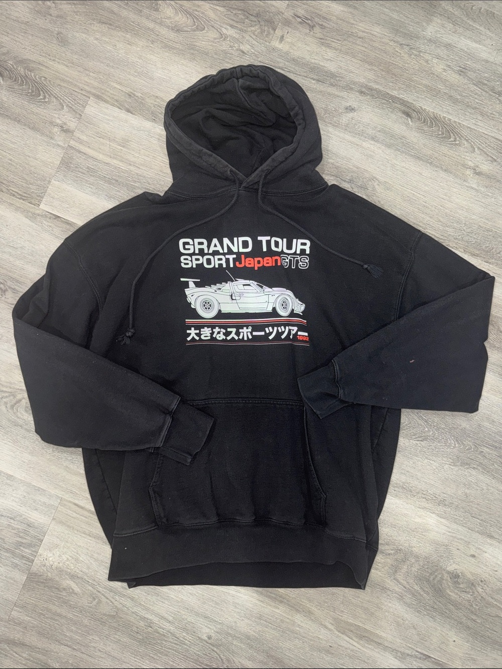 Brandy Melville Black Racecar Japanese Hoodie